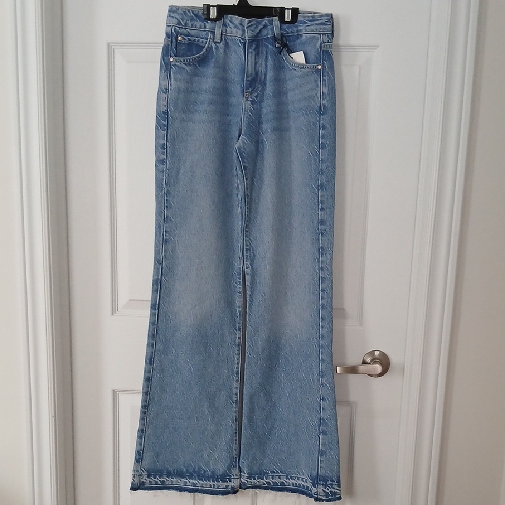 Zara Light Blue Mid-Rise Bootcut Flare Jeans NWT